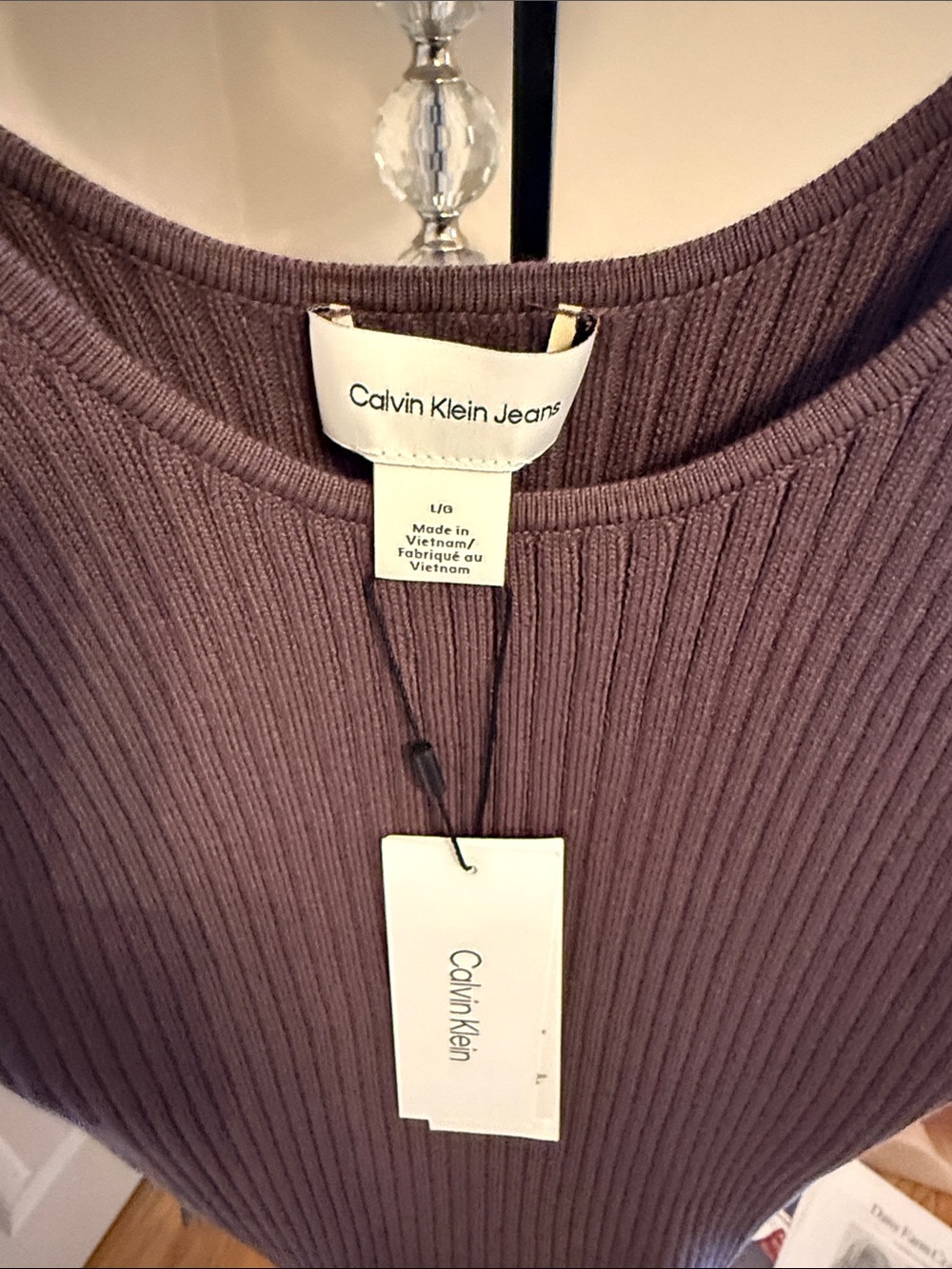 Calvin Klein plum Ribbed Tank - Picture 2 of 4